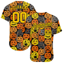 Load image into Gallery viewer, Custom 3D Pattern Halloween Pumpkins Authentic Baseball Jersey
