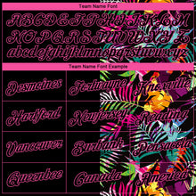 Load image into Gallery viewer, Custom Stitched Black Black-Pink 3D Pattern Design Tropical Palm Leaves Sports Pullover Sweatshirt Hoodie
