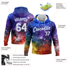 Load image into Gallery viewer, Custom Stitched Galactic White-Light Blue 3D Pattern Design Sports Pullover Sweatshirt Hoodie
