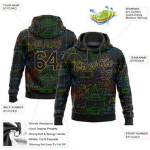 Load image into Gallery viewer, Custom Stitched Black Black-Old Gold 3D Pattern Design Math Sports Pullover Sweatshirt Hoodie

