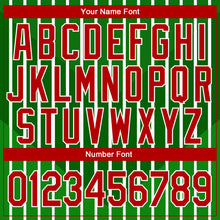 Load image into Gallery viewer, Custom Stitched Kelly Green Red Green-White 3D Pattern Design Sports Pullover Sweatshirt Hoodie
