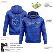 Load image into Gallery viewer, Custom Stitched Royal Roayl Navy-White 3D Pattern Design Sports Pullover Sweatshirt Hoodie
