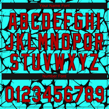 Load image into Gallery viewer, Custom Teal Red-Black 3D Pattern Design Authentic Baseball Jersey
