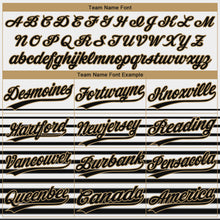 Load image into Gallery viewer, Custom White Black-Old Gold 3D Pattern Design Authentic Baseball Jersey
