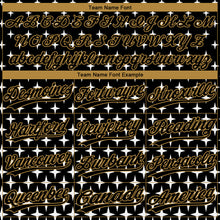 Load image into Gallery viewer, Custom Black Black-Old Gold 3D Pattern Design Authentic Baseball Jersey
