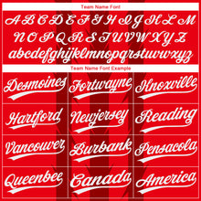 Load image into Gallery viewer, Custom Red White 3D Pattern Design Authentic Baseball Jersey
