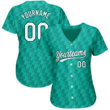 Load image into Gallery viewer, Custom Kelly Green White-Black 3D Pattern Design Authentic Baseball Jersey

