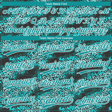 Load image into Gallery viewer, Custom Teal Teal-Black 3D Pattern Design Authentic Baseball Jersey

