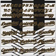 Load image into Gallery viewer, Custom White Black-Old Gold 3D Pattern Design Authentic Baseball Jersey
