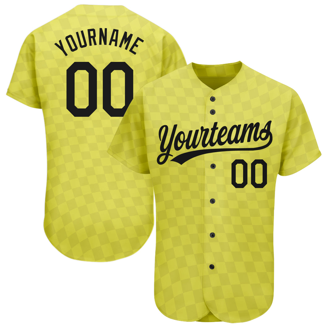 Custom Gold Black 3D Pattern Design Authentic Baseball Jersey