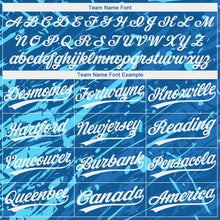 Load image into Gallery viewer, Custom Royal White-Light Blue 3D Pattern Design Authentic Baseball Jersey
