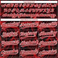 Load image into Gallery viewer, Custom Black Red-White 3D Pattern Design Authentic Baseball Jersey
