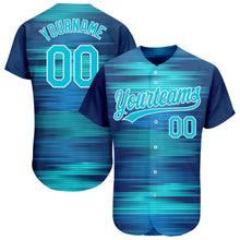 Load image into Gallery viewer, Custom Royal Lakes Blue-White 3D Pattern Design Authentic Baseball Jersey
