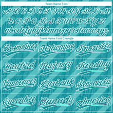 Load image into Gallery viewer, Custom Aqua Teal-White 3D Pattern Design Authentic Baseball Jersey
