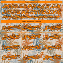 Load image into Gallery viewer, Custom Cream Bay Orange-Brown 3D Pattern Design Hawaii Palm Leaves Authentic Baseball Jersey
