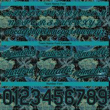 Load image into Gallery viewer, Custom Black Black-Teal 3D Pattern Whale And Fish Authentic Basketball Shorts
