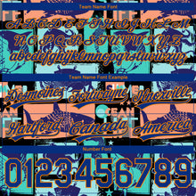 Load image into Gallery viewer, Custom Black Royal-Bay Orange 3D Pattern Summer Ocean Life Authentic Basketball Shorts
