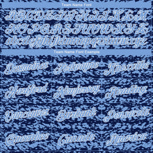 Load image into Gallery viewer, Custom Navy Light Blue-White Authentic City Edition Basketball Jersey
