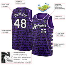 Load image into Gallery viewer, Custom Purple White-Black Authentic City Edition Basketball Jersey
