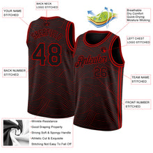 Load image into Gallery viewer, Custom Black Red Authentic City Edition Basketball Jersey
