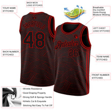 Load image into Gallery viewer, Custom Black Red Authentic City Edition Basketball Jersey
