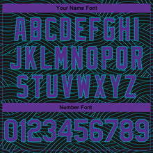 Load image into Gallery viewer, Custom Black Purple-Teal Authentic City Edition Basketball Jersey

