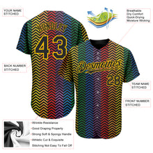 Load image into Gallery viewer, Custom Rainbow For Pride Month Love Is Love LGBT 3D Authentic Baseball Jersey
