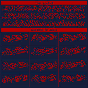 Custom Navy Navy-Red 3D Los Angeles City Edition Fade Fashion Authentic Baseball Jersey