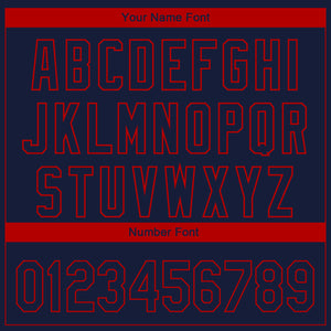 Custom Navy Navy-Red 3D Los Angeles City Edition Fade Fashion Authentic Baseball Jersey