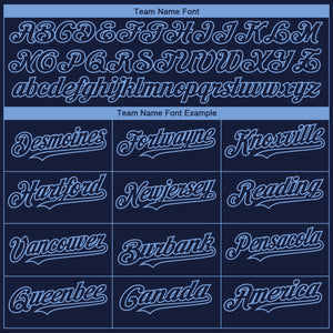Custom Navy Light Blue 3D Chicago City Edition Fade Fashion Authentic Baseball Jersey