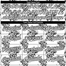 Load image into Gallery viewer, Custom White Black 3D Pattern Design Tiger Authentic Baseball Jersey
