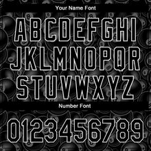 Load image into Gallery viewer, Custom Black White 3D Pattern Design Billiards Snooker 8 Ball Authentic Baseball Jersey
