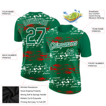 Load image into Gallery viewer, Custom Kelly Green Red-White 3D Mexico Performance T-Shirt
