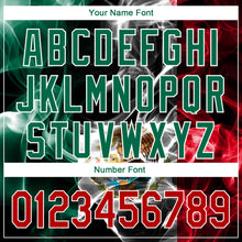 Load image into Gallery viewer, Custom Black Red Kelly Green 3D Mexico Authentic Baseball Jersey
