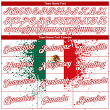 Load image into Gallery viewer, Custom White Kelly Green-Red 3D Mexican Flag Authentic Basketball Jersey
