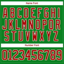 Load image into Gallery viewer, Custom Grass Green Red-White Christmas Santa Claus 3D Hockey Lace Neck Jersey
