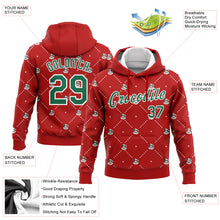 Load image into Gallery viewer, Custom Stitched Red Kelly Green-White Christmas Dog Wearing Santa Claus Costume 3D Sports Pullover Sweatshirt Hoodie
