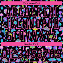 Load image into Gallery viewer, Custom Black Pink 3D Pattern Design Magic Mushrooms Psychedelic Hallucination Authentic Basketball Jersey
