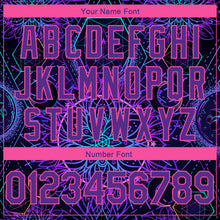 Load image into Gallery viewer, Custom Purple Pink 3D Pattern Design Magic Mushrooms Over Sacred Geometry Psychedelic Hallucination Authentic Basketball Jersey
