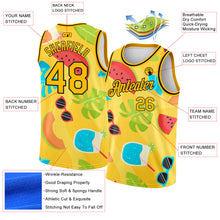 Load image into Gallery viewer, Custom Gold Black 3D Pattern Summer Hawaii Beach Holiday Authentic Basketball Jersey
