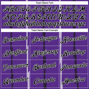 Custom Purple Black-White Lines Authentic City Edition Basketball Jersey