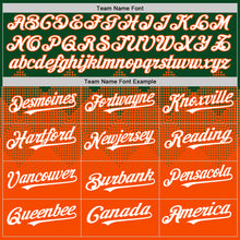 Load image into Gallery viewer, Custom Green White-Orange 3D Pattern Design Gradient Square Shapes Authentic Baseball Jersey

