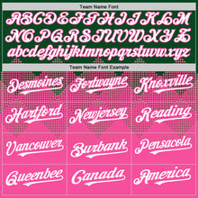 Load image into Gallery viewer, Custom Green White-Pink 3D Pattern Design Gradient Square Shapes Authentic Baseball Jersey
