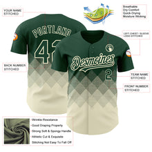 Load image into Gallery viewer, Custom Green Cream 3D Pattern Design Gradient Square Shapes Authentic Baseball Jersey

