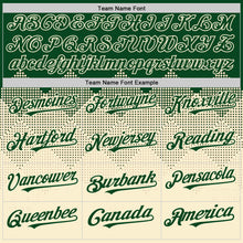 Load image into Gallery viewer, Custom Green Cream 3D Pattern Design Gradient Square Shapes Authentic Baseball Jersey

