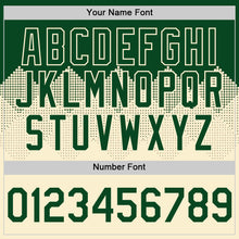 Load image into Gallery viewer, Custom Green Cream 3D Pattern Design Gradient Square Shapes Authentic Baseball Jersey
