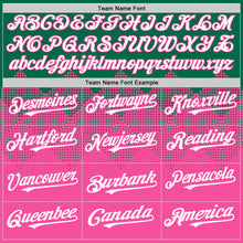 Load image into Gallery viewer, Custom Kelly Green White-Pink 3D Pattern Design Gradient Square Shapes Authentic Baseball Jersey
