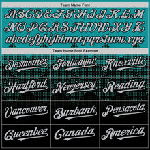 Load image into Gallery viewer, Custom Teal Gray-Black 3D Pattern Design Gradient Square Shapes Authentic Baseball Jersey
