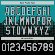 Load image into Gallery viewer, Custom Teal Gray-Black 3D Pattern Design Gradient Square Shapes Authentic Baseball Jersey
