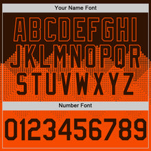 Load image into Gallery viewer, Custom Brown Orange 3D Pattern Design Gradient Square Shapes Authentic Baseball Jersey
